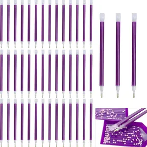 45 count 5D  Art Painting Pens,Purple Rhinestone Pen tool for DiamondRhinestone Painting DIY Craft (Purple)
