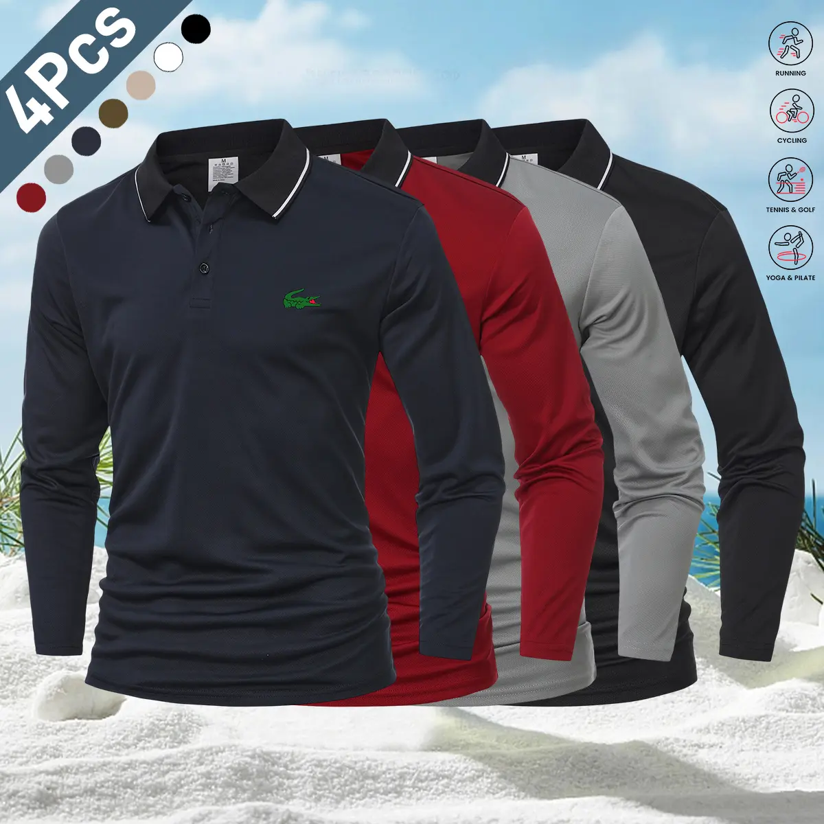 Blue + Red + Gray + Black