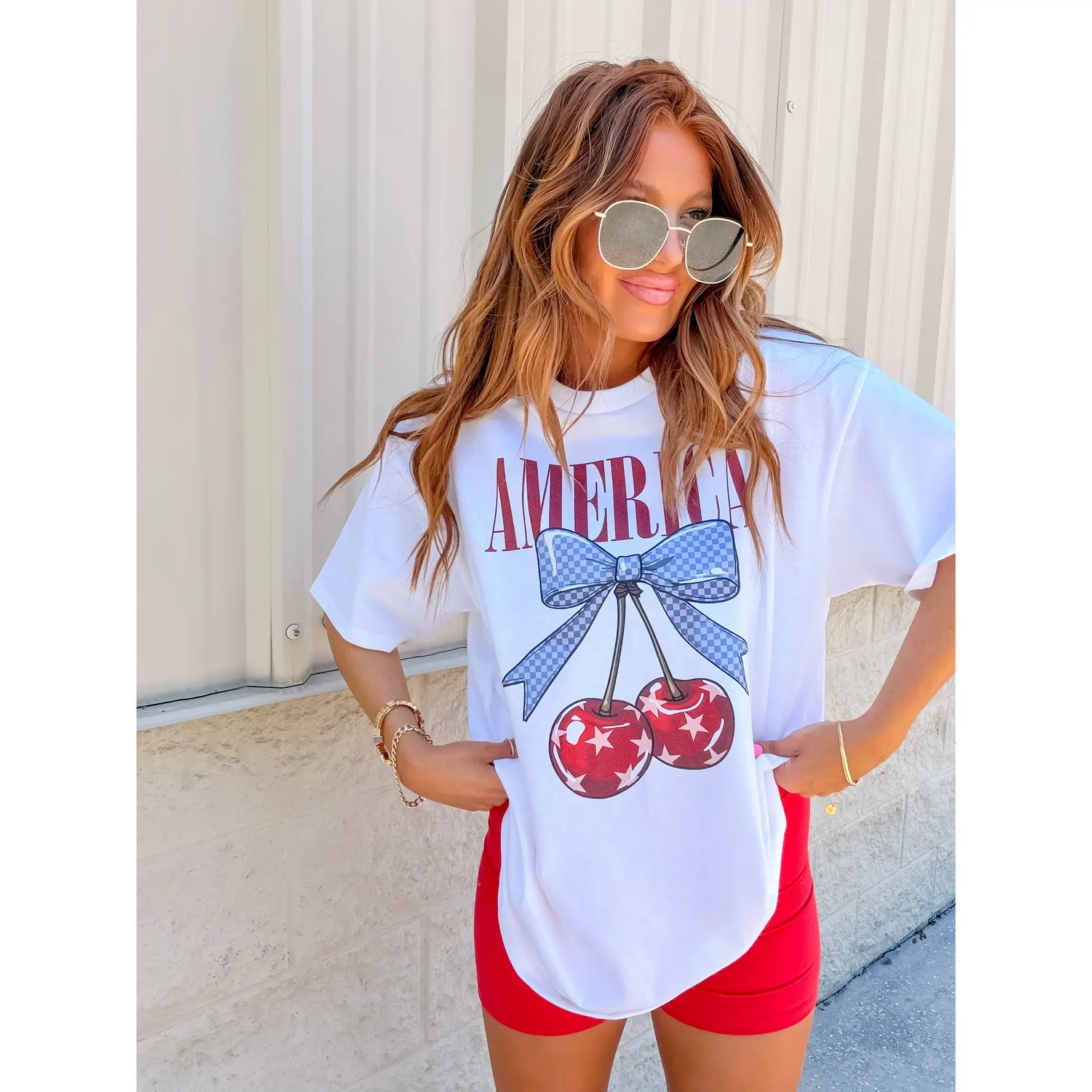 America Cherries Graphic Top