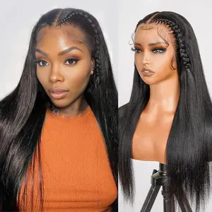 Alipearl Hair Straight 13x4 Lace Front Wig Stylist Pre Braided Pre Cut Lace Pre Styled Glueless Ready To Go Wig