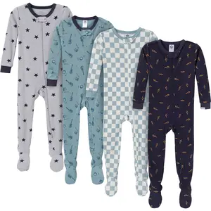 Gerber Toddler Boys' Snug Fit Footed Pajamas, 4-Pack, Guitars