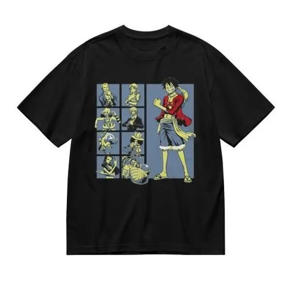 One Piece Luffy T Shirt Mens Cotton Anime Graphic Tee Streetwear Summer Top