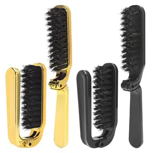 Hair Brush Set, 2 Counts/set Professional Hair Styling Brush, Hair Care Brush, Pocket Size Beard Brush, Travel Brush for Men & Women
