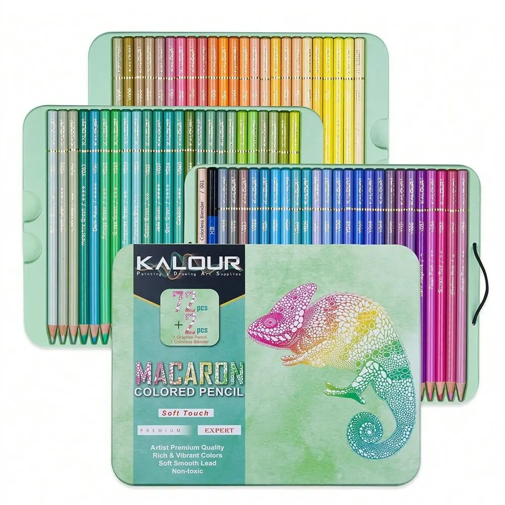 Colored Pencil Set, 50/72pcs/box Soft Core Oil Based Drawing Pencil Set, Artist Pencil Set, Art Supplies Draw Tool for School Dormitory Home Office