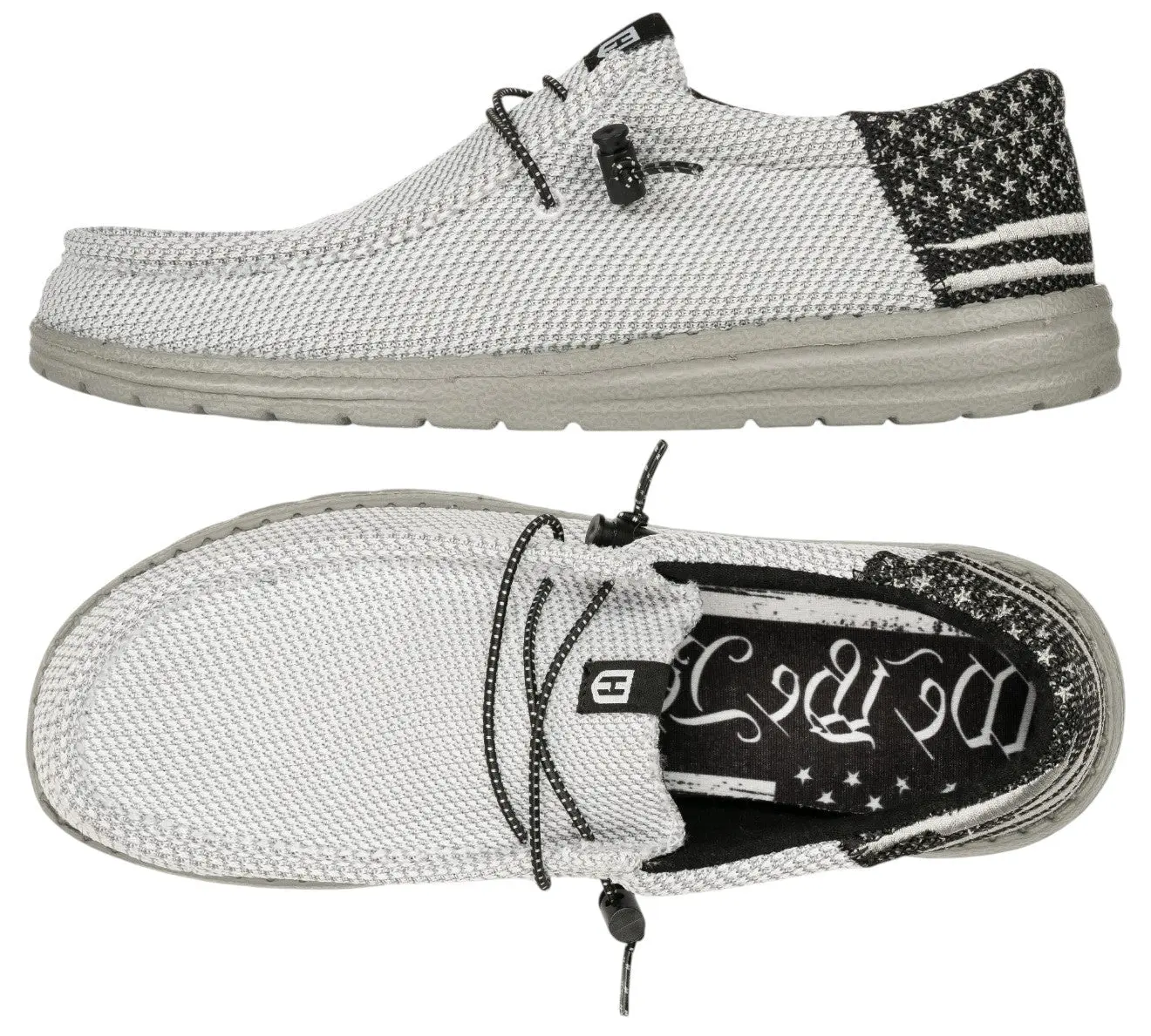 Howitzer Unisex Blackout Roam Bungee Slip-On Casual Footwear - Elastic, Comfortable Loafers for Walking, Men's Shoes, Casual Trainers, Fabric, Laces, Low Top, All Seasons, Eva Sole, Walking Shoes, Breathable, Flexible, Lightweight, Tetris Fabric, Charity,