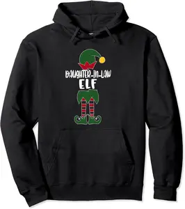 Daughter-In-Law Elf Matching Family Christmas party love Pullover Hoodie - Nallelycor Shop 33B09L7R1MM3