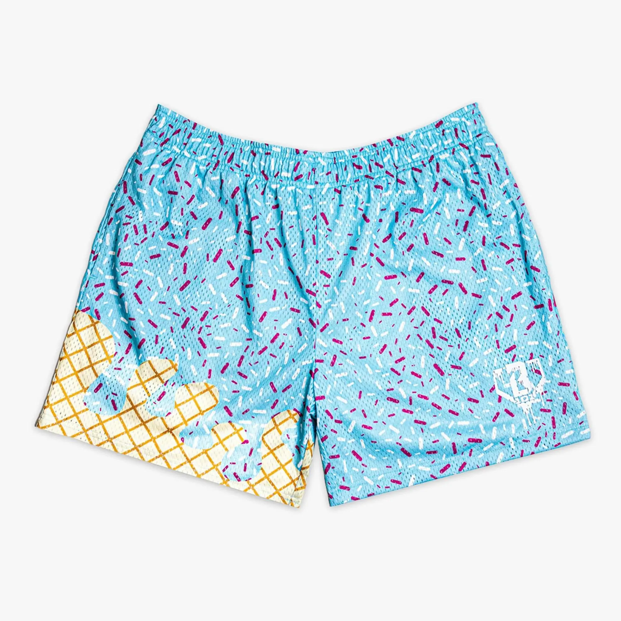 Baseball Lifestyle 101 Brand - Ice Cream Cotton Candy Youth Mesh Shorts for Youth & Adults | Lightweight & Breathable Summer Sports Shorts for Casual & Outdoor Style for Women & Men | Baseball Training, Gym & Everyday Activewear | Perfect Gift for Him