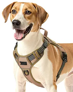High-Grade No-Pull Tactical Dog Harness For Large Dogs, Fully Adjustable Vest With Padded Straps, Durable Nylon Construction, Reflective Trim, Easy-Grab Handle, Suitable For Training, Walking, Hiking And Outdoor Activities