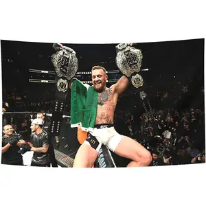 Conor McGregor Boxing Flag Funny Poster Durable Man Cave Wall Tapestry Flag for College Dorm Room Decor,Outdoor,Bedroom, Parties gifts, travel, filming,events,festivals. Print Photo Smooth Decoration bedroom decor