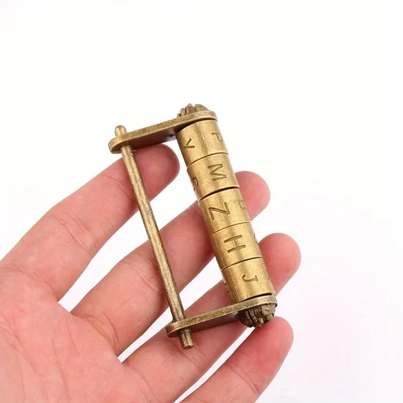 Antique Bronze Retro Combination Lock, 5 Letter Zinc Alloy Password Lock, Pad Locks With Code, Jewelry Box Padlock for Wooden Suitcase Drawer, Random Password