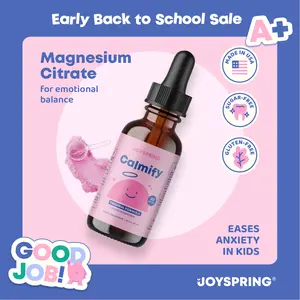 JoySpring Calmify Liquid Magnesium Citrate for Kids – Gentle Natural Calming Support with Chamomile & Passion Flower - Promotes Relaxation and Reduces Stress