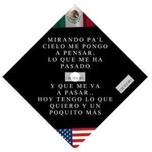 Mexico USA Dual Flag Graduation Cap Hat Topper Decor, Spanish Quote Grad Hat Decoration Accessories