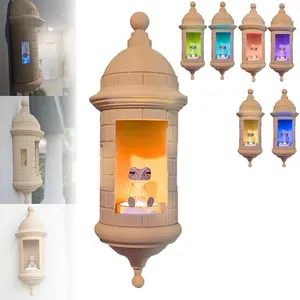 Puerto Rican Garita Wall Coqui Lamp – Multi-Color LED Night Light for Indoor & Outdoor Decor