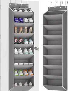 TAHAVICE Over The Door Shoe Organizer Storage Fit 16-24 Pairs Hanging Shoe Rack Organiser for Closet Door Deep Pocket Shoe Holder for Sneakers Boots Storage(