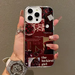 Soft Girl Magnetic Case for iPhone11/12/13/14/15/16/17/promax, Cherry Coded Aesthetic Lightweight, Drop-Proof, MagSafe Compatible | Perfect for Teen Girls