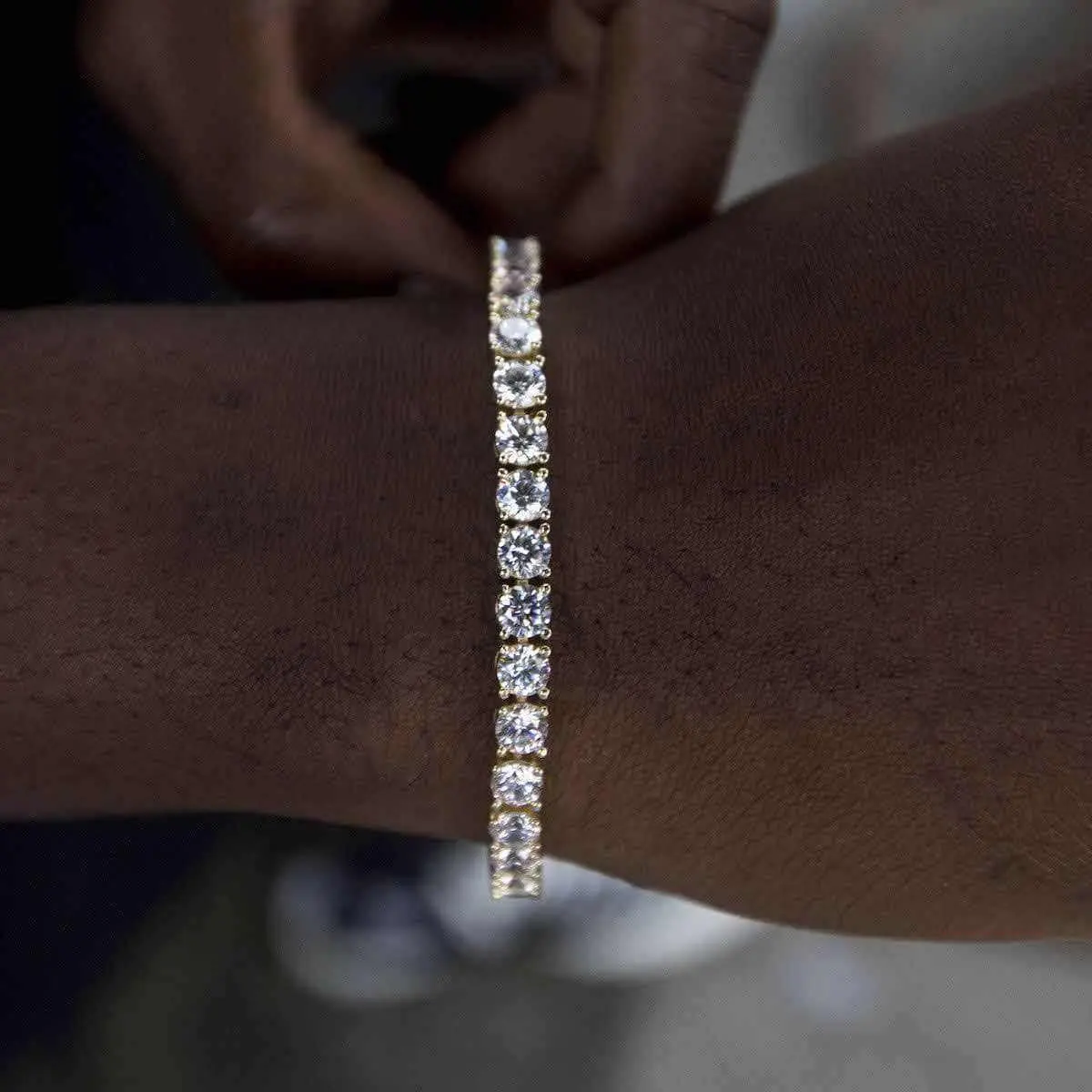 GLD Diamond Tennis Bracelet in Yellow Gold- 5mm - Perfect Gift #tiktokshopsummersale