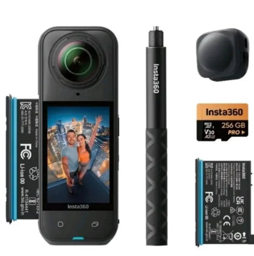 Insta360 X5 8K 360° Action Camera Adventure Bundle w/ Two Batteries #CINSAAHA
