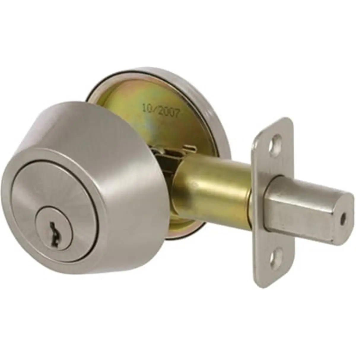 212 MAIN Callan Single Cylinder Deadbolt Door Lock - Grade 3, Satin Nickel, Keyed Exterior Safety Lock, Steel Rod Hardware for Wood/Metal Doors, Door Hardware