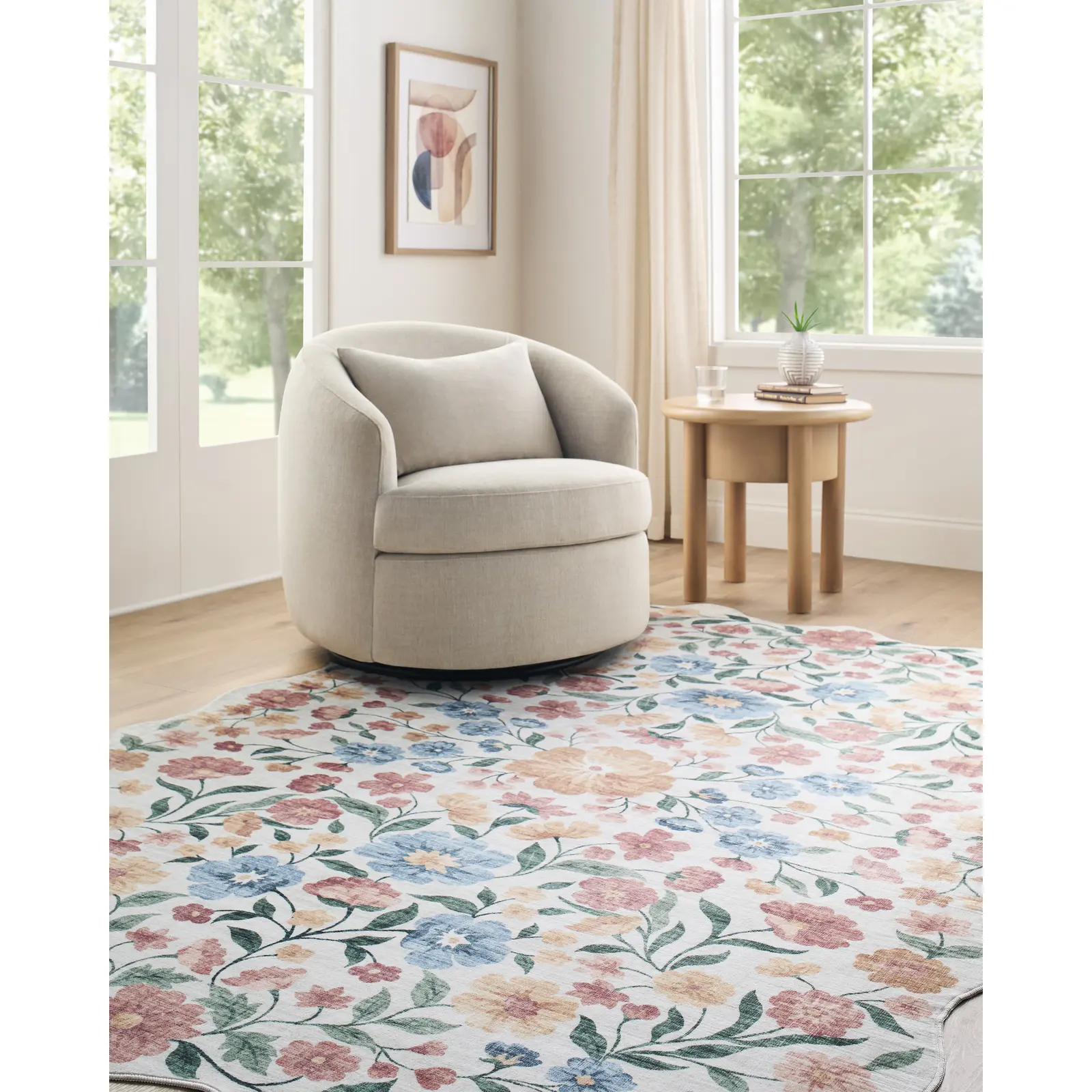 Coral, Sky Blue, Sage, Peach, Ivory