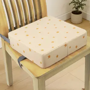 Portable PU Waterproof Booster Seat Cushion, Adjustable Height Dining Chair Pad, Durable & Comfortable for Kids