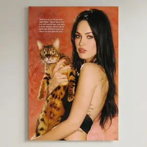 Megan Fox Y2K Poster, 2000s Glossy Magazine Print, Y2K Celebrity Wall Art