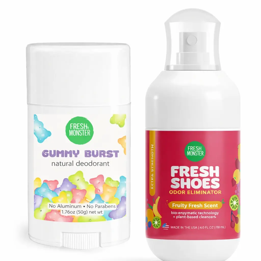 Natural Deodorant for Kids and Deodorizing Shoe Spray Natural Deodorant for Kids and Deodorizing Shoe Spray
