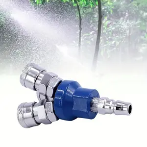 Quick Connect Air Compressor Fittings, 2/3 Way Multi-Purpose Hose End with Pm20 Plug, Pneumatic Tools Accessories, No Power Needed