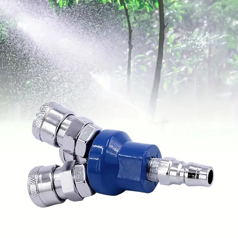 Quick Connect Air Compressor Fittings, Compatible Robust Durable Connectors, 2/3 Way Multi-Purpose High Pressure Hose End with Pm20 Plug, Pneumatic Tools Accessories, No Power Needed
