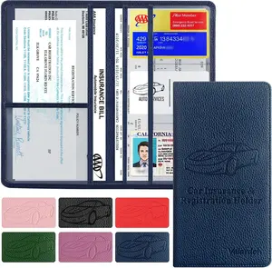 Registration and  Card Holder,  Document Holder for Cards, Driver License & other Essential Documents (Deep Blue)