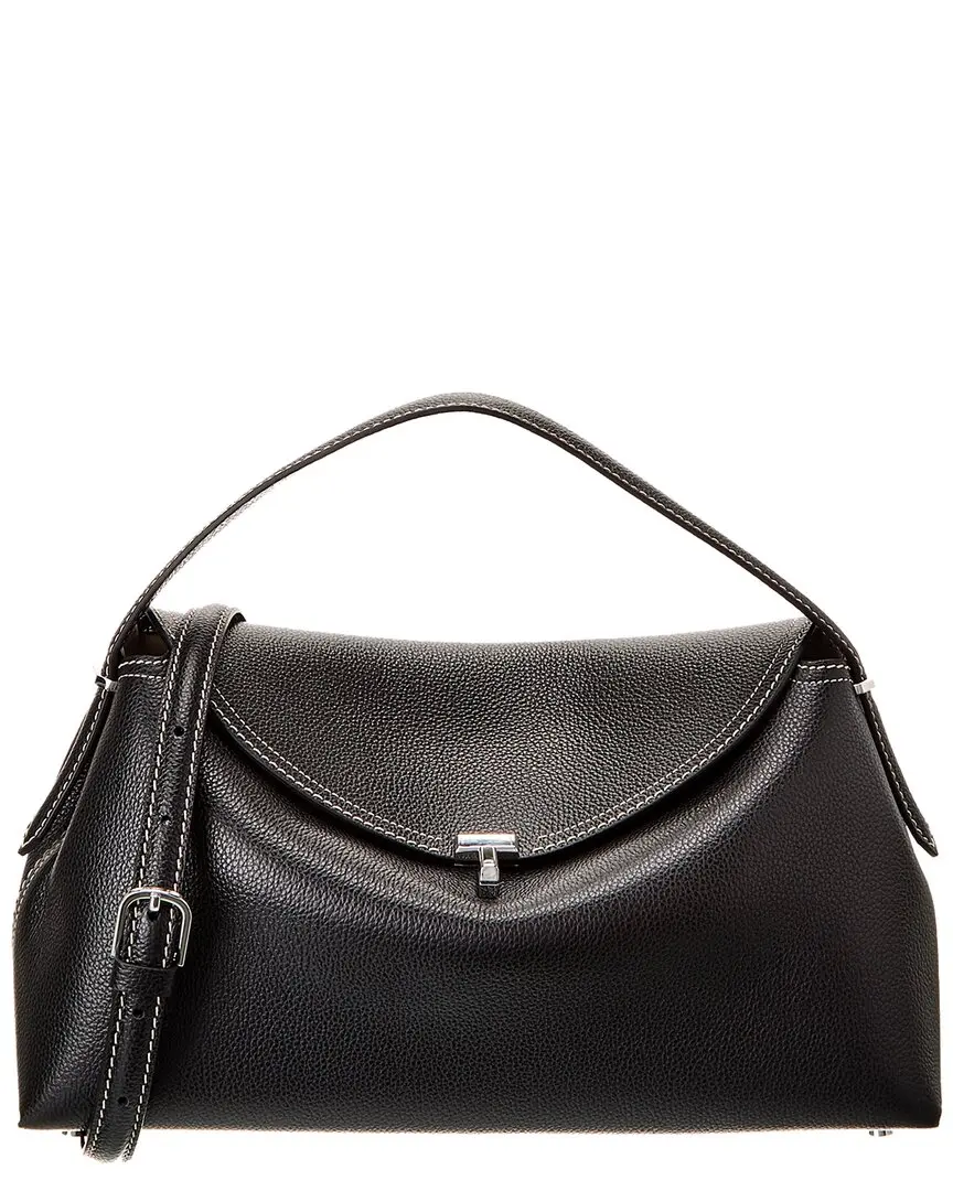 TOTEME T-Lock Top Handle Leather Satchel