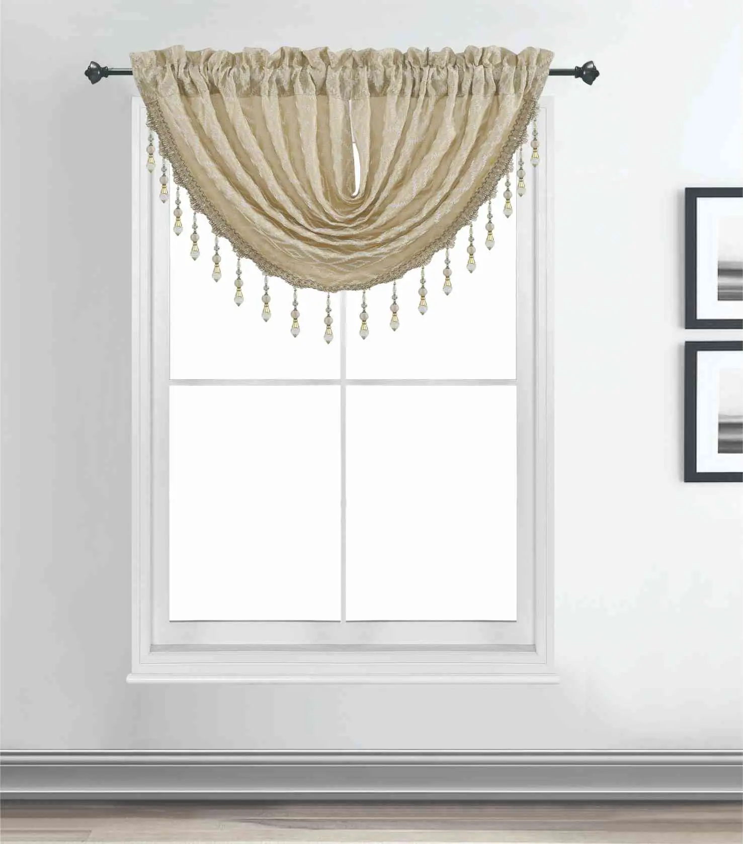 Maxine Jacquard Waterfall Valance