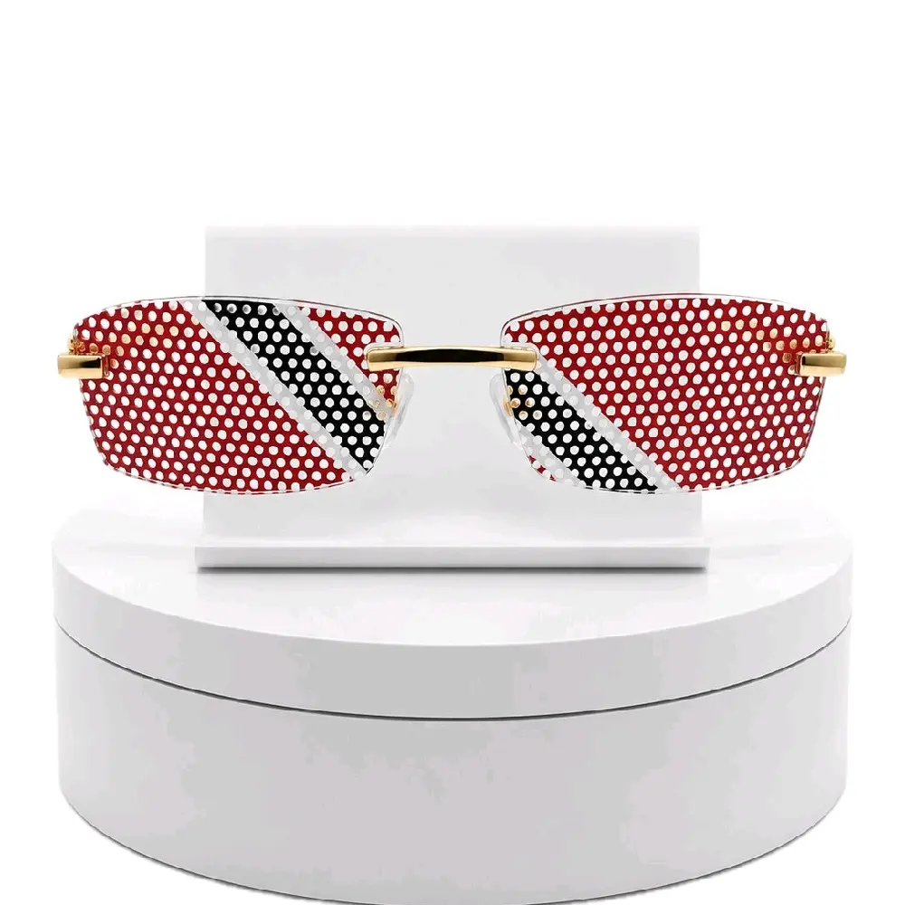 Trinidad Flag Sunglasses, Stylish UV-Protective Eyewear for Casual Outdoor Use