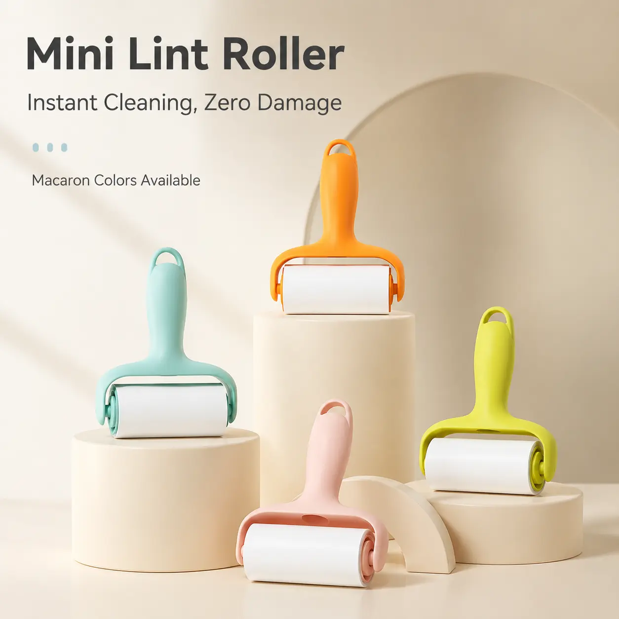 Mini Sticky Lint Roller, Pocket-Sized Stick Lint Remover with Tear-Off Refills and Replacement Roller for Household Use, Pocket-Sized Lint Removers, Stick Lint Removers