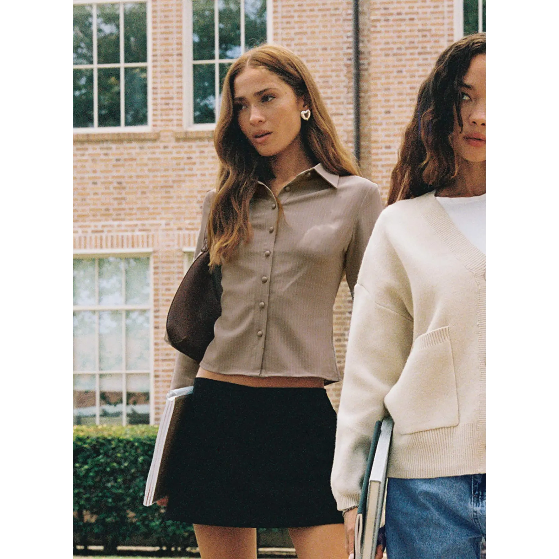 Anni Pinstripe Shirt Beige