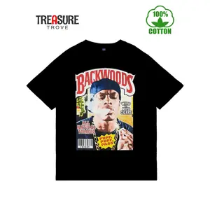 Mens Breathable 100 Cotton Short Sleeve Crew Neck T Shirt in Classic Black