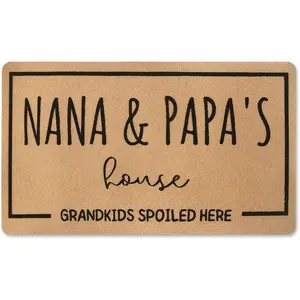 Gifts for Grandparents Christmas,Nana Gifts, Gifts for Grandma,Nana and Papa Gifts,Christmas Gigi Mimi Gifts from Granddaughter Grandson Grankids,Doormats Home Decor-Nana Papa's House