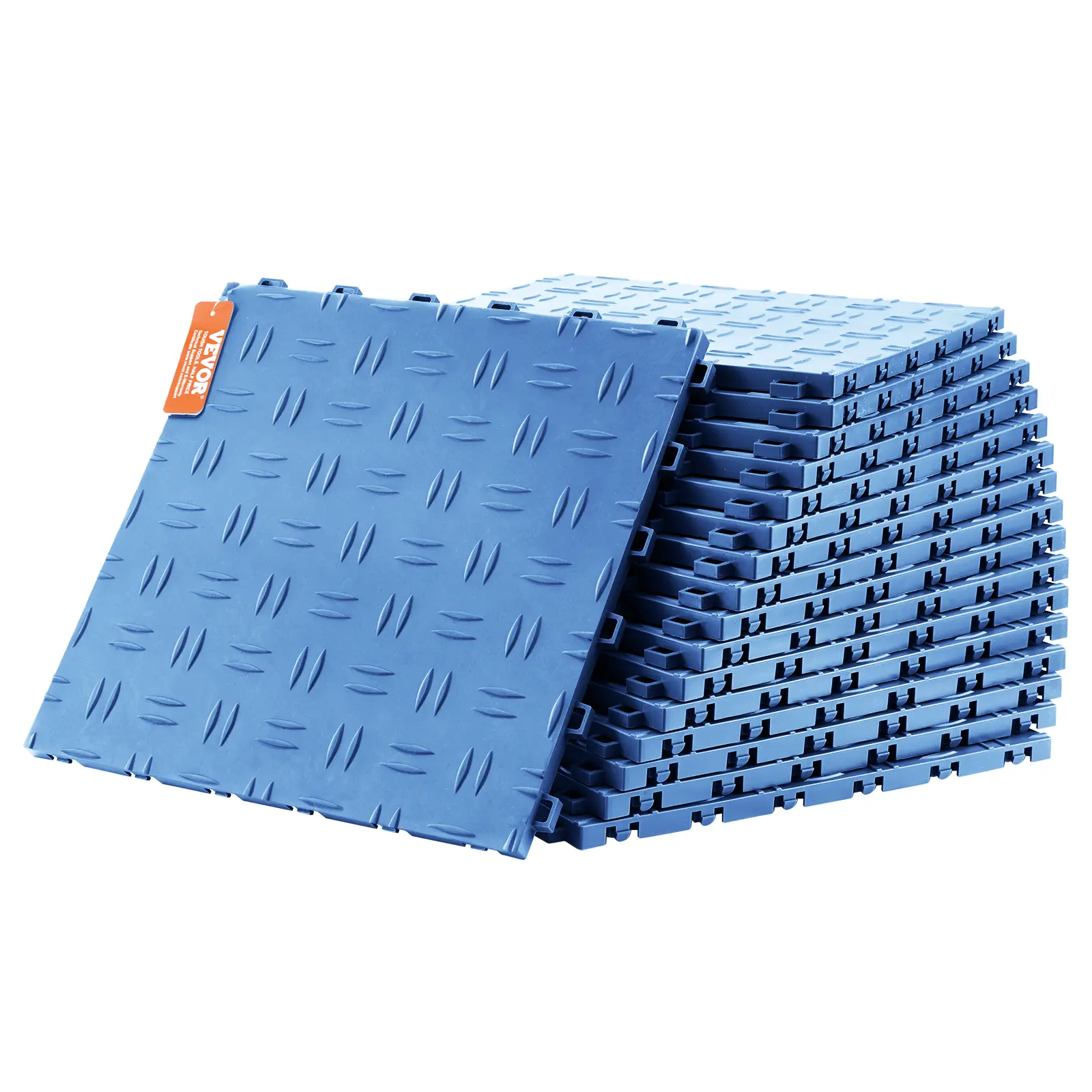 【DealsForYouDays】VEVOR Garage Tiles Interlocking 12 x 12 x 0.53 inch 50 Pack Garage Floor Covering TilesNon-Slip Double-Sided Texture Garage Flooring Tilesfor GaragesBasementsRepair ShopsBlue