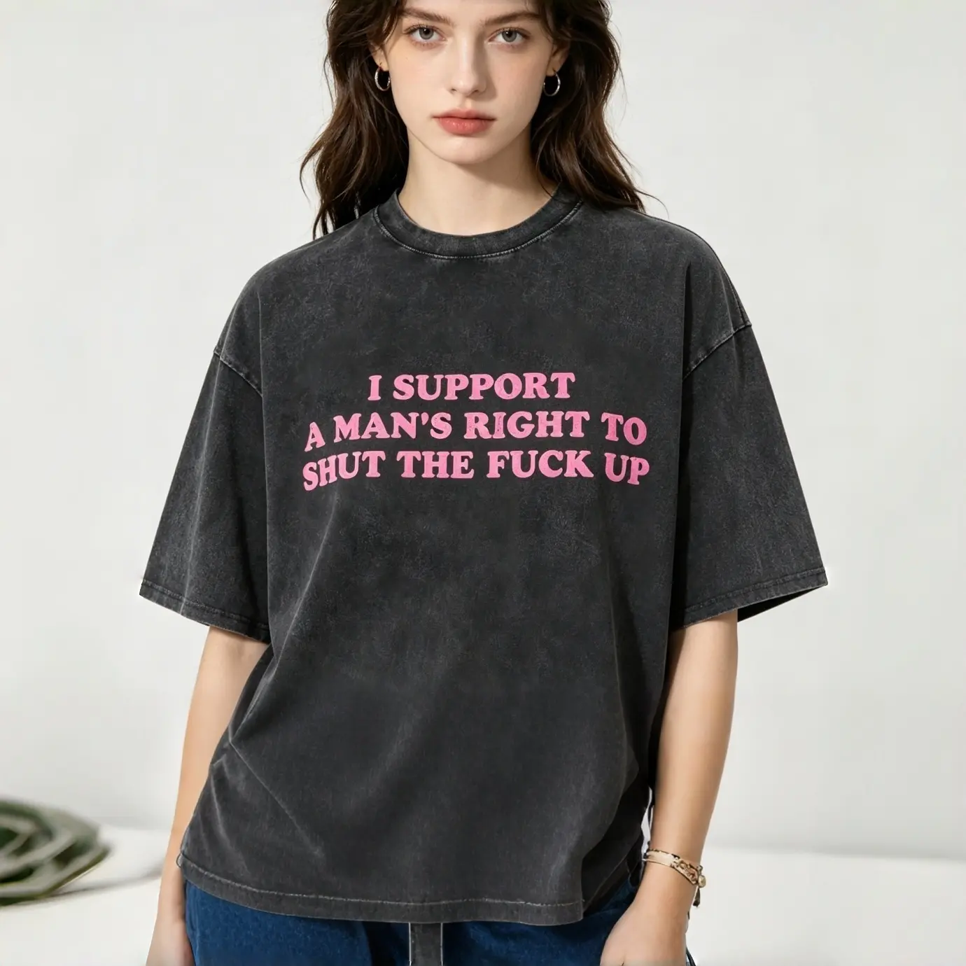 Cotton Unisex I Support A Man's Right To Shut The Fuck Up T-Shirt