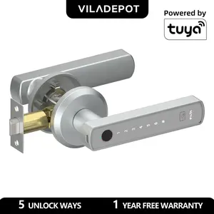 Home Touch 1 Smart Fingerprint door Lock,Keyless Entry Handle,Biometric tech&App Contro knob for Room,Garage,Office,Apartment,Local Data Storage