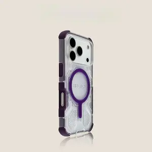 Phone Case for iPhone Air, Blue Magnetic Semi-Transparent, for Apple 17 Pro / 16 Pro, Airbag Shockproof, Premium Texture, Matte Finish for 13 / 15, Protective Cover for 14, Trendy Internet-Famous Style, Unisex for Couples