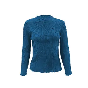 Kylie Lettuce Edge Floral Jacquard Top