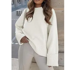 Women's Oversized Sweaters  Long Sleeve Fuzzy Knit Casual Chunky Pullover Sweater Fall Outfits Clothes