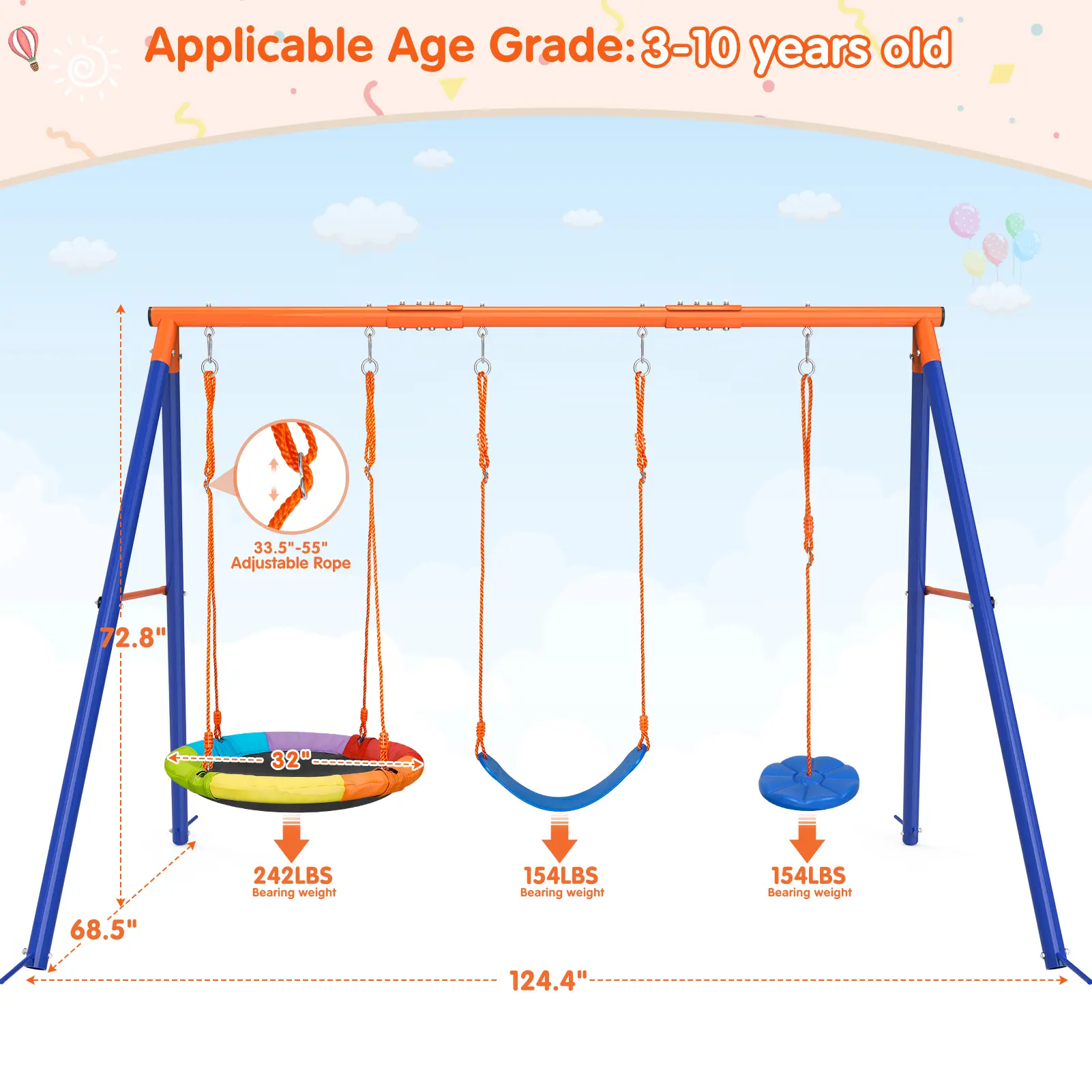 Frisbee Swing & One-Plank Swing & Small Disc Swing