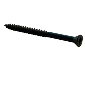 0626YQFT #6-18 x 1-5/8" Square Drive Trim Head Drywall Screw Fine Thread Black Phosphate (Pack of 50)