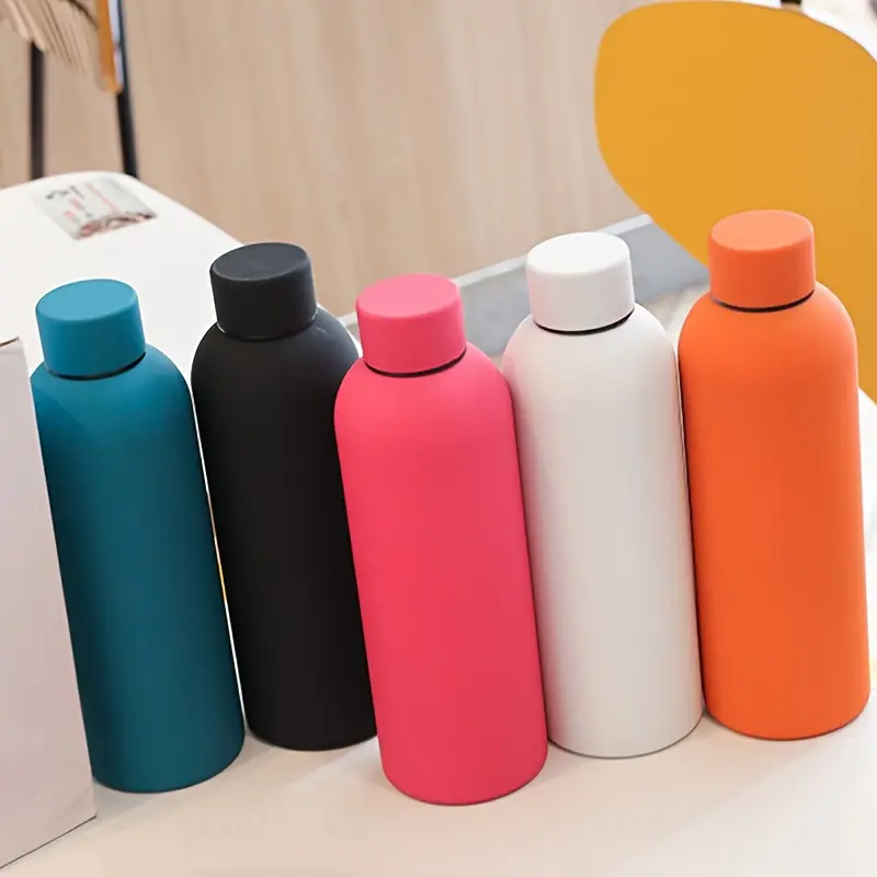 500ml Stainless Steel Vacuum Insulated Cup, Narrow Mouth, Keep Hot & Cold, Leakproof & Sealed, Lightweight & Portable for Car, Travel, Sports, Gym and Office Water Bottles, Hydration Tumbler