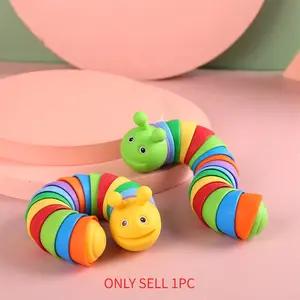 New Boxed Caterpillar Stress Relief Toy, Random Color, Cute 3D Worm Design, Anxiety Reliever, Gift for Friends and Family, Holiday Gift, Christmas Gift, Stress Relief Fidgeting, Stress Relief Gadgets