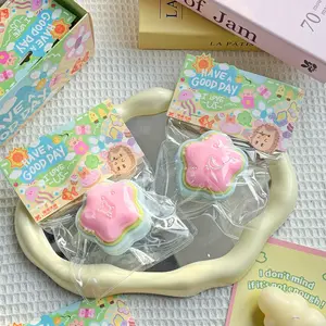 Cute Kawaii Star (Five-Pointed Star) Squishy Toy, Sticky Soft Rubber Stress Relief Toy, Silicone Squish Toy – Ideal for Stress Relief, Perfect as a Gift for Valentine’s Day, Anniversaries, and Birthdays