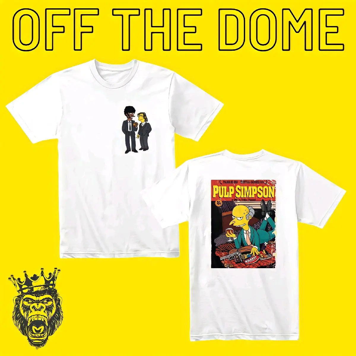 The Simpsons Pulp Fiction T Shirt