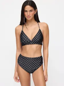 V-neck Tie Back Shaping Bikini Swimsuit