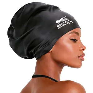 Brdlock Extra Large Swim Cap for Braids and Dreadlocks Swimming Cap for Women Long Hair Braids Dreads Locs Thick Curly Hair Waterproof Silicone Swim Caps Keep Your Hair Dry